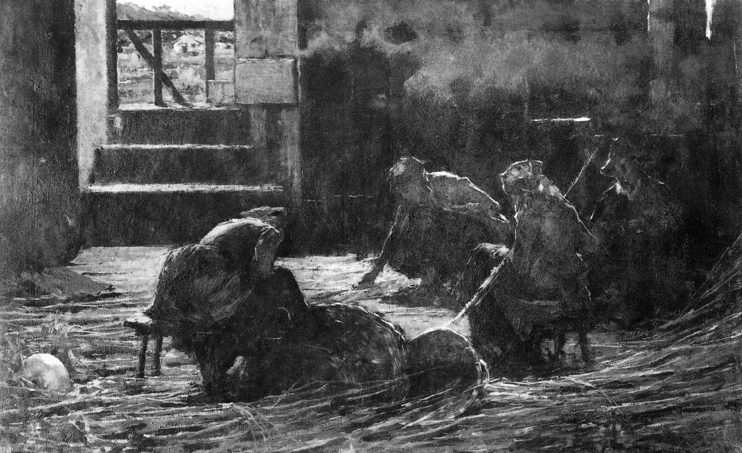  70-Francesco Filippini-La strigliatura della canapa-Pinacoteca Brera-Milano 